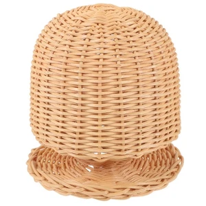 Rattan Hut Aufsteller Vintage Korbform Miss Man Cowboy Halter - Bild 1 von 12