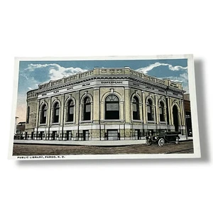 Postcard Public Library Fargo North Dakota White Border Card D340 - Picture 1 of 2
