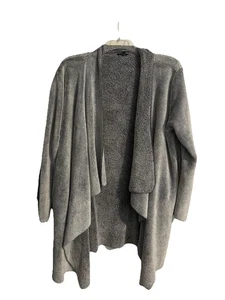 Women’s Cascading Cardigan Gray Open Front With Pockets XL. Soft - Picture 1 of 4