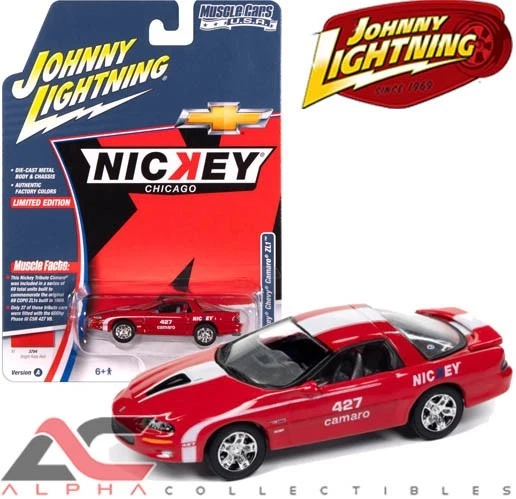 JOHNNY LIGHTNING 1:64 JLSP382A 2002 CHEVROLET CAMARO ZL1 NICKEY (RED) - Image 1 of 1
