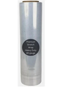 1 Roll 18" Stretch Film 1000 ft 80 Gauge Industrial Clear Packing Moving Plastic - Picture 1 of 7