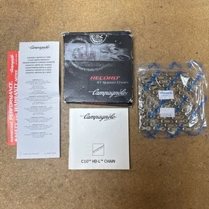 New-Old-Stock Campagnolo Record 10 Speed Chain C10 HD-L Vintage Italy UD NIB - Picture 1 of 5