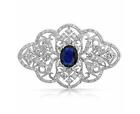 Ladies Blue Brooches Flowers decoration Pins for Women with stones multi choice