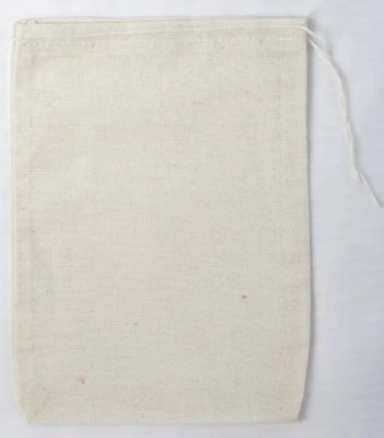 100 (5x7) Cotton Muslin Drawstring Bags Bath Soap Herbs - Image 1 of 2