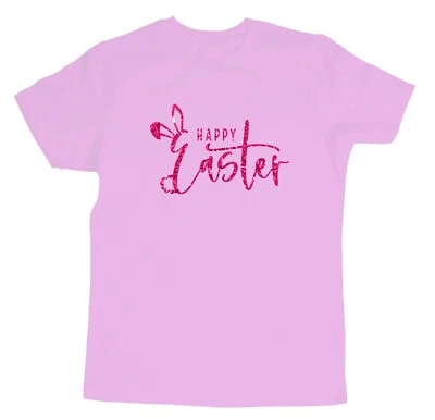 Happy Easter Toddler Kid Youth T-Shirt Easter Day Gifts Bunny Rabbit Graphic - Image 1 of 3