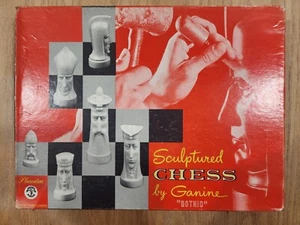 Vintage Peter Ganine Gothic Sculptured Chess Set 1961 Salon Edition #1475 - Picture 1 of 17