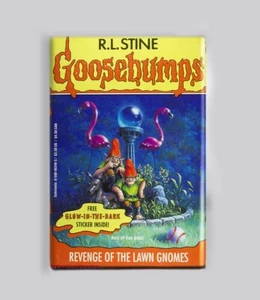 "PIEL DE GALLINA / REVENGE OF THE LAWN GNOMES - IMÁN de 2""x3"" libro de colección terror stine - Imagen 1 de 4