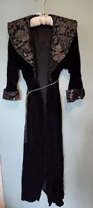 Miss Dior Velvet Dressing Gown Robe Gold Floral Embroidery NWOT Queen Cosplay M - Picture 1 of 10