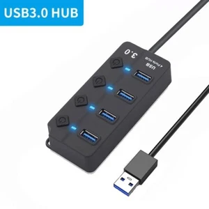 Expansor hub de USB de 4 puertos | 3.0 con cable | adaptador PC, portatil - Imagen 1 de 6