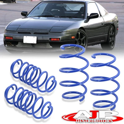 Blue Front + Rear 1.5" Lowering Springs Set For 1989-1994 Nissan 180SX 200SX S13 - Imagem 1 de 4