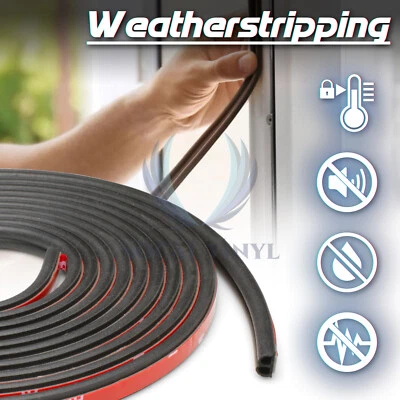 Tiras de goma para aislamiento de puertas para clima excluidor de corrientes de aire espuma ventana sello de ruido Foto 1 de 4