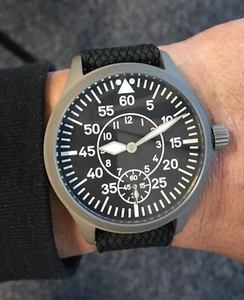 B-Uhr PILOT with Swiss UNITAS 6498, UNIQUE - Picture 1 of 8