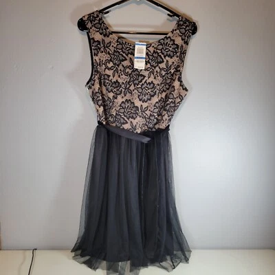 Vestido para mujer American Rag talla XL NUEVO CON ETIQUETAS negro floral parte inferior lisa informal  Foto 1 de 4