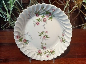 HAVILAND Limoges France TORSE Sylvie, Rose edle Gebäckschale Ø 18,5cm - Picture 1 of 5