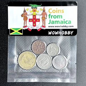 Jamaican Coins ๐ฏ๐ฒ 5 Unique Random Coins from Jamaica for Coin Collecting ๐ฏ๐ฒ - Picture 1 of 3