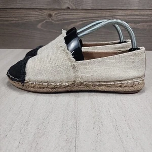 Sam Edelman Shoes Womens Size 8 Cream And Black Khloe Loafer Slip On Espadrille - Picture 1 of 12