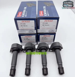 4X Denso Ignition Coil 673-2305 For 2006-11 Honda Civic 1.8L L4 30520-RNA-A01 US - Picture 1 of 11