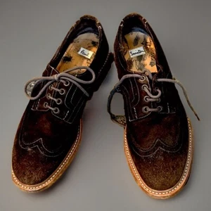 Paul Smith Brown Sued Wing Tip Oxfords, Size UK 6.5, US 7.5, EU 40.5 - Picture 1 of 11