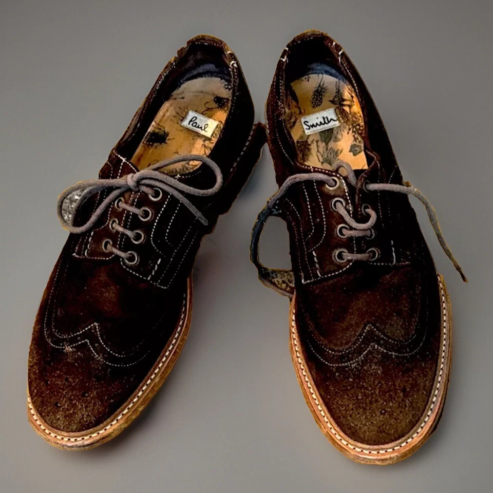 Oxford Paul Smith marrón punta de ala de gamuza, talla UK 6.5, US 7.5, EU 40.5 Foto 1 de 4