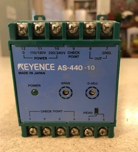 Keyence AS-440-10 Sensor Amplifier Unit Used  - Picture 1 of 7