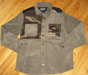 Club Room Cord Mens XL Gr Camo L/S 4 Pockets Snap Down Shirt Jacket NWT NICE - Picture 1 of 4