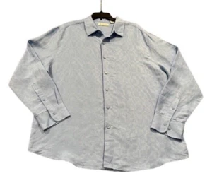 NEW Cubavera Men's Long Sleeve Button Up Shirt Blue Size Medium M NWT - Picture 1 of 3