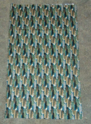 Fabric Remnant Feathers Southwestern David Textiles 33 In by 40 In Cotton - Image 1 of 2