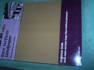 SANDPAPER FOR WOOD 3 PACKETS P120 GRIT ALUMINIUM OXIDE  QUALITY 3M BRANDED