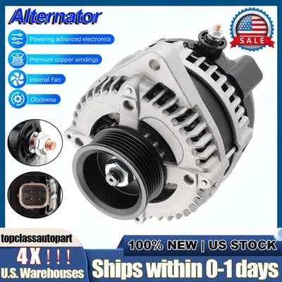 OEM Alternator 11392 Fit 2008-2012 Honda Accord 2010 CROSSTOUR 3.5L 130Amp 12V Foto 1 de 4
