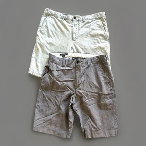 Lot Of 2 J.Crew & Core Control Comfort Mens Chino Shorts 32 Classic Fit - Imagen 1 de 6