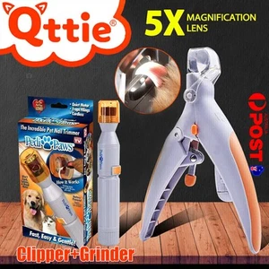 LED Light Pet Nail Clipper Dog Cat Professional Toe Trimmer Grooming SteelTool L - Picture 1 of 12