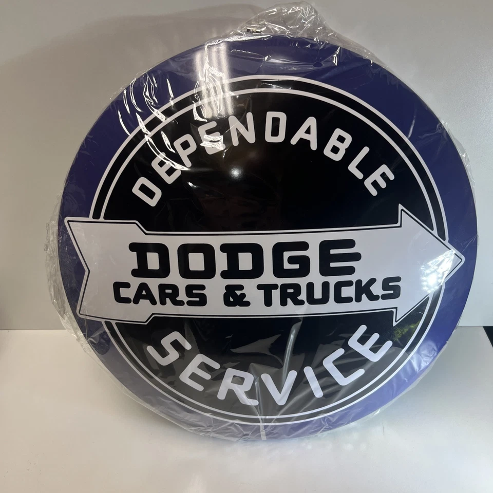 Letrero de cúpula redonda de 15" para autos y camionetas Dodge, decoración de sala de juegos, cueva de hombre, garaje, bar Foto 1 de 2