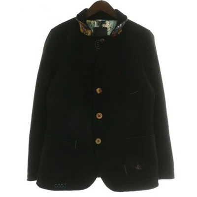 HCR Italy H.C.R.ITALIA Jacket Outerwear Balmain Wool Unlined Total Pattern Used - Image 1 of 4