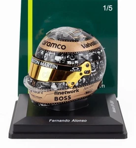 1/5 SPARK-MODEL - BELL HELMET - CASCO HELMET F1 FERNANDO ALONSO TEAM ASTON 5HF17 - Imagen 1 de 1