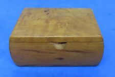Walnut wood vintage Art Deco antique small hinged trinket box