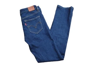 Levi 833 Ladies Size 9 (28/31) Skinny Denim Jeans Levis - Dark Blue Button Fly - Bild 1 von 12