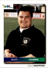 1996 Beloit Snappers Team Issue #16 Matt Harris San Miguel Phillipines Beloit WI