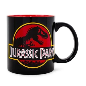 Taza de cerámica negra con logotipo de Parque Jurásico | Tiene capacidad para 20 onzas - Imagen 1 de 8