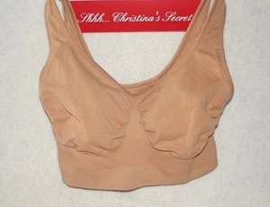 RHONDA SHEAR Bralette Bra Tan Stretchy Comfortable Lined Sz M * XLNT++ - Picture 1 of 3