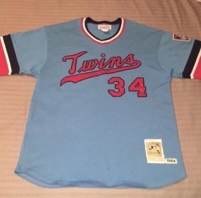 Vintage Mitchell & Ness Kirby Puckett 1984 Throwback Baseball Jersey Rare - Image 1 of 4