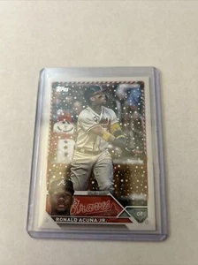 Topps 2023 Holiday Ronald Acuna Jr Ssp Snowman - Picture 1 of 2