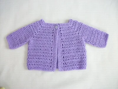 Suéter Bebé Crochet a Mano Infantil 0-3m Niña Hecho a Mano Ducha Regalo *Elige Color* Foto 1 de 4