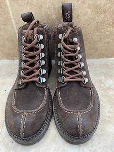 Brown Italian Leather kids shoes boys/ Boys/kid Boots /Made In Italy /size -1 - Picture 1 of 9