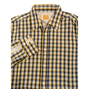 Camisa Boss Hugo Boss a Cuadros Algodón Abotonada Talla S Usada en Excelente Condición - Imagen 1 de 6