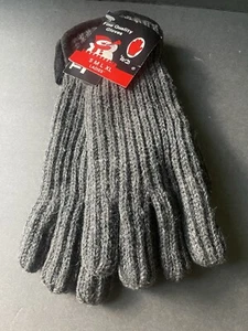 Thinsulate Womens Gloves Thermal Insulation 3M Gray/Black Knit One Size - Picture 1 of 5