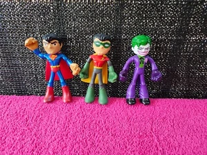 Flextreme DC Justice League 4" Robin - SuperMan - Joker - 3 Figures Bundle - Picture 1 of 7