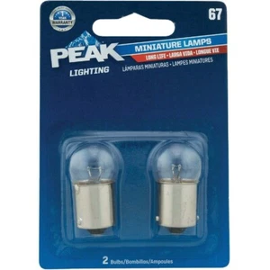 PEAK 67 13.5V Mini Incandescent Automotive Bulb (2-Pack) 67LL-BPP - Foto 1 di 1
