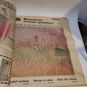 Chicago Today Souvenir with Moon Section July 30 1969 Apollo 9D Complete - Picture 1 of 5