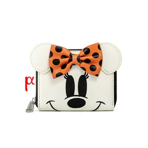 Loungefly Disney Minnie Mouse Ghost Glow in the Dark Cosplay Zip Around Wallet - Imagen 1 de 5