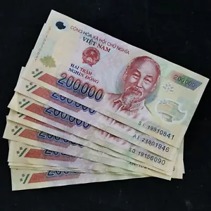 10 x 200,000 Dong Vietnam 2 Million VND Polymer Banknote - Circulate - Picture 1 of 2